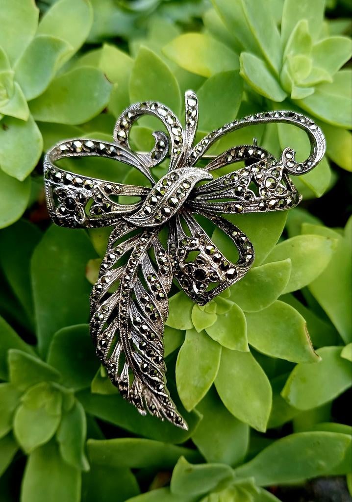 Grande broche ancienne en argent, Enlèvement ou Envoi, Comme neuf, Argent, Argent