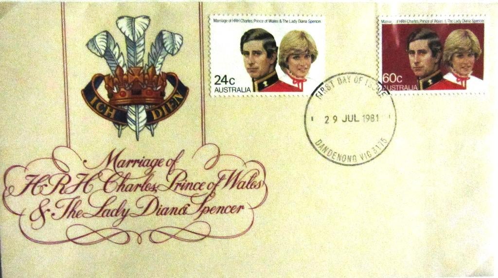 FDC- HUWELIJK PRINS CHARLES MET LADY DIANA  (ZELDZAAM), Enlèvement ou Envoi, Affranchi, Dynastie