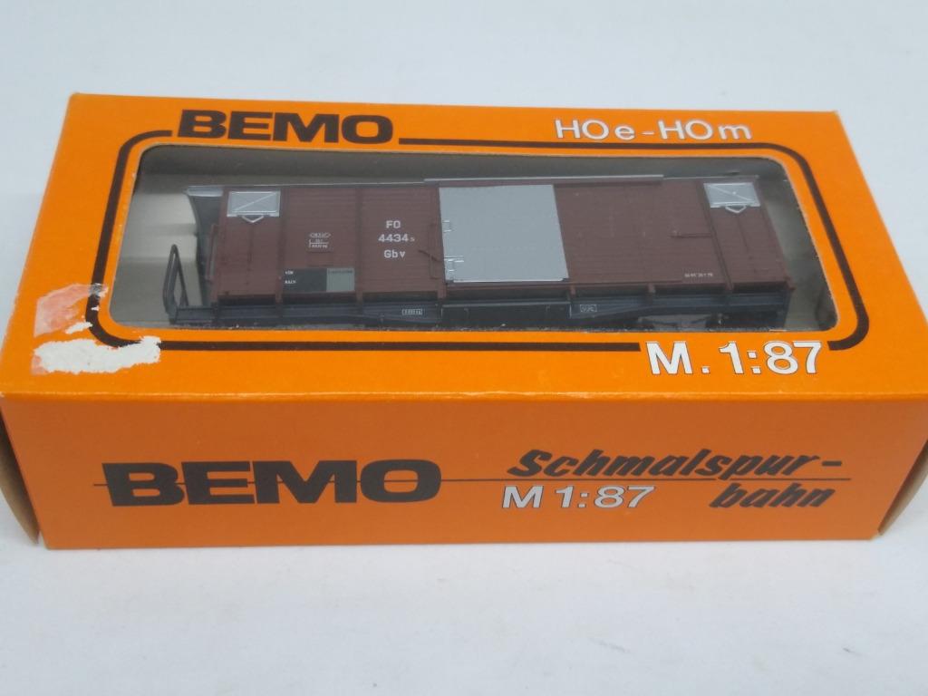 Bemo H0e 2054 FO gesloten goederenwagen Gb v 4434, Hobby en Vrije tijd, Modeltreinen | H0, Overige merken, Gelijkstroom, Ophalen of Verzenden