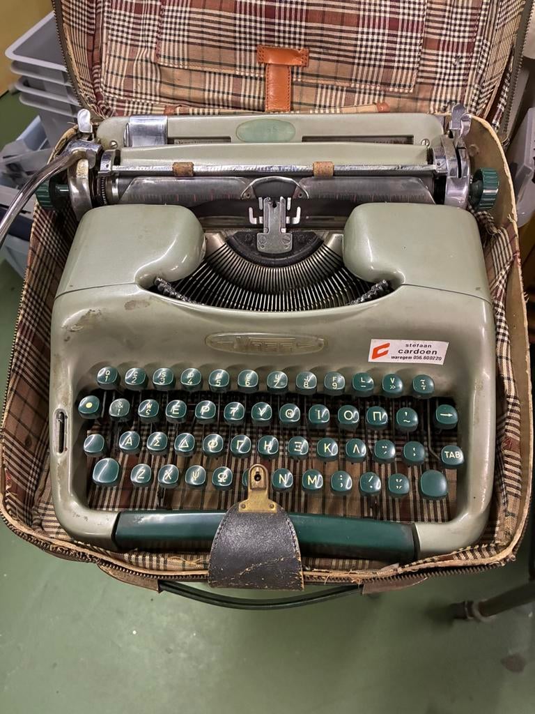 Voss jaren 50 typewriter rariteit toetsenbord., Diversen, Typemachines, Gebruikt, Ophalen of Verzenden
