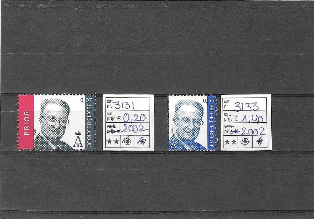 België 3131 en 3133 KoningAlbert II samen **, Sans timbre, Neuf, Enlèvement ou Envoi, Non oblitéré