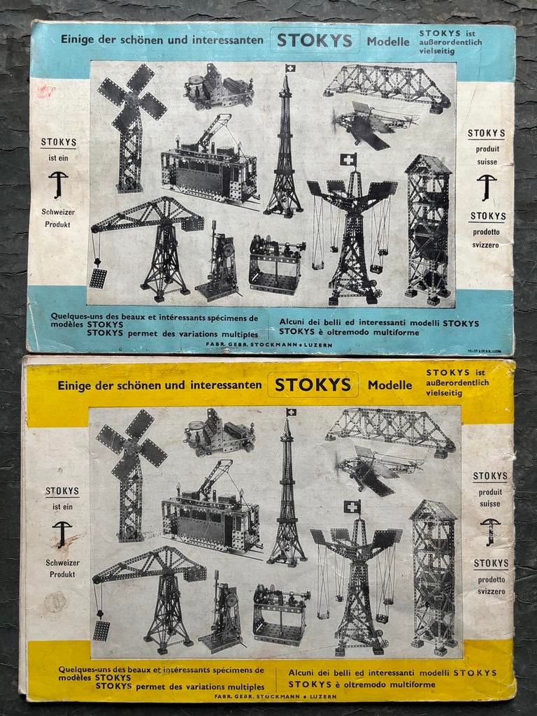stokys 2 & 3 zwitserse bouwdoos meccano, Verzamelen, Ophalen, Gebruikt
