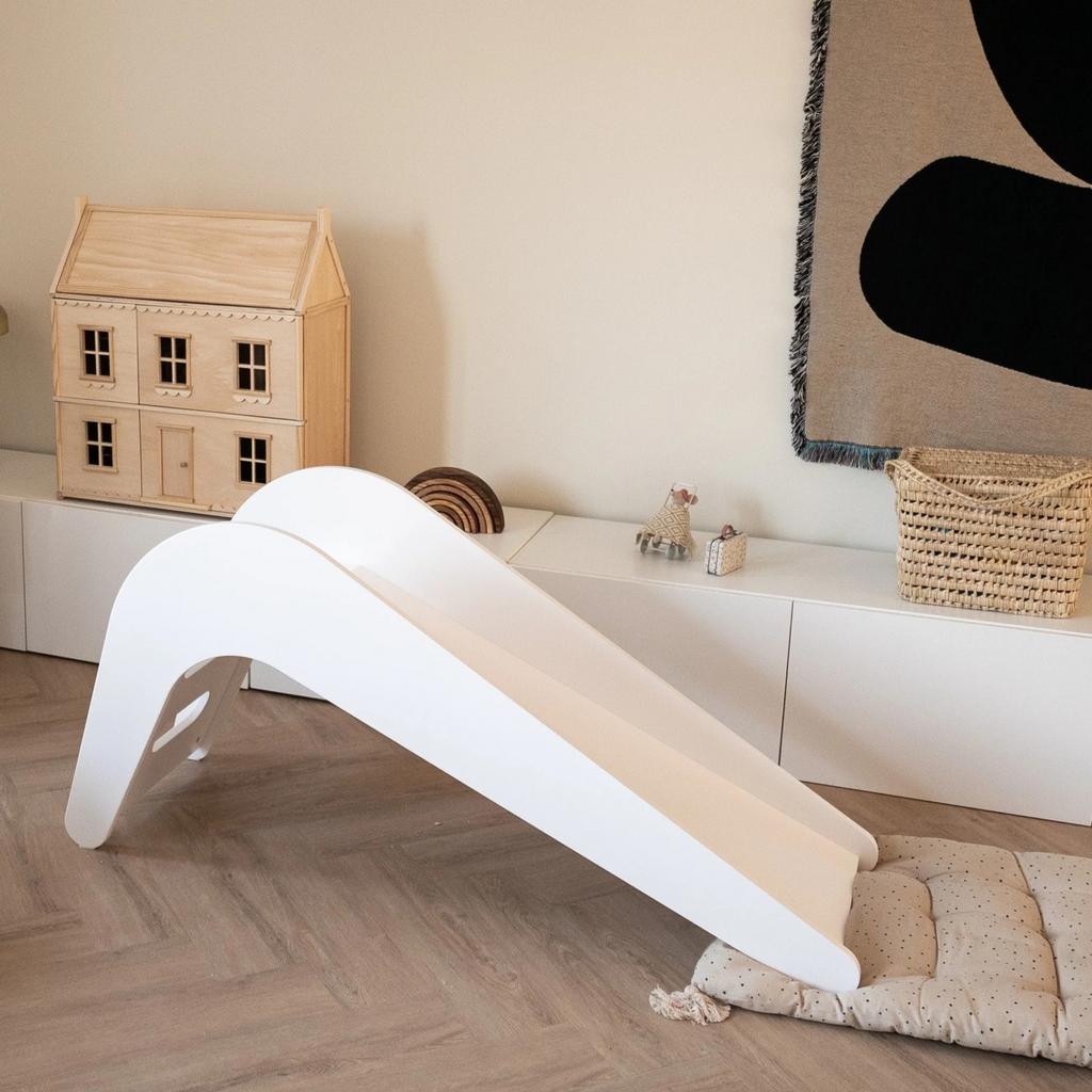 Jupiduu Glijbaan wit hout, Enfants & Bébés, Jouets | Jouets en bois, Comme neuf, Autres types, Enlèvement