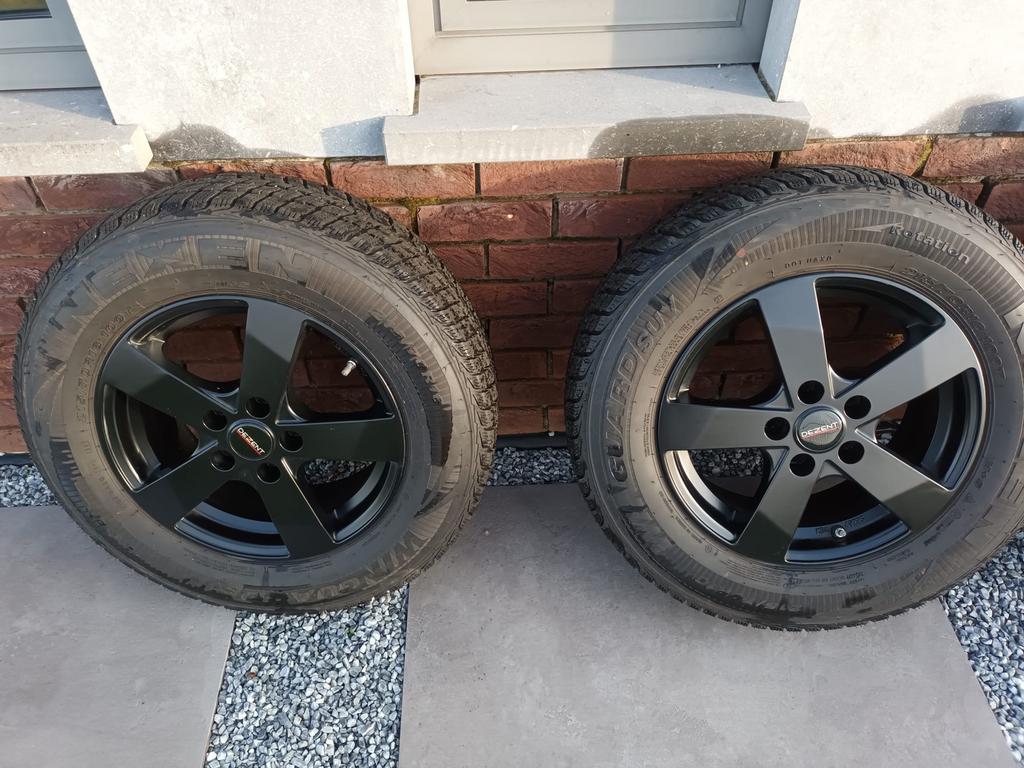 4 pneus avec jantes en alu Hyundai Tucson, Pneus et Jantes, 215 mm, 16 pouces, Véhicule utilitaire