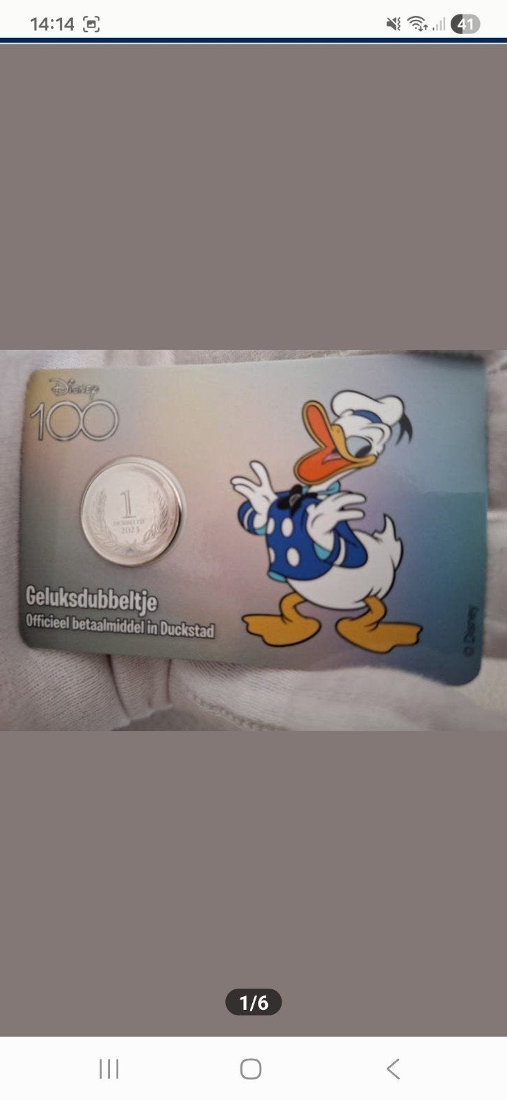Disney 100 Lucky Dime Donald Duck (2023) en Coincard, Enlèvement