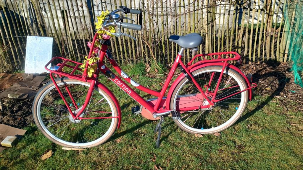 Cortina U4 fiets rood, Fietsen en Brommers, Fietsen | Dames | Omafietsen, Ophalen, Gebruikt, Cortina U4 Transport, Versnellingen