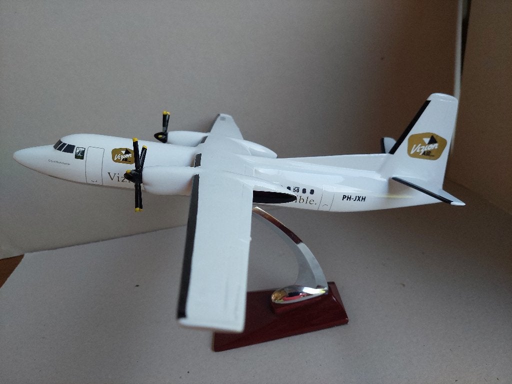 Fokker 50 - schaalmodel Vizion Air, Ophalen of Verzenden, Zo goed als nieuw, Schaalmodel