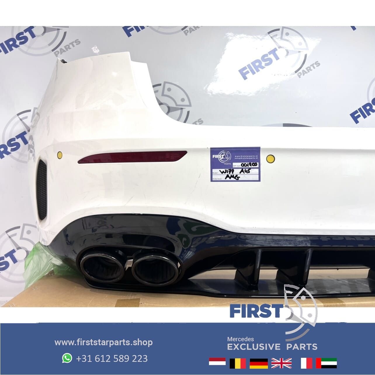 W177 A45s ACHTERBUMPER A KLASSE 2023 A45 S AMG WIT AERO PERF, Arrière, Utilisé, -, -