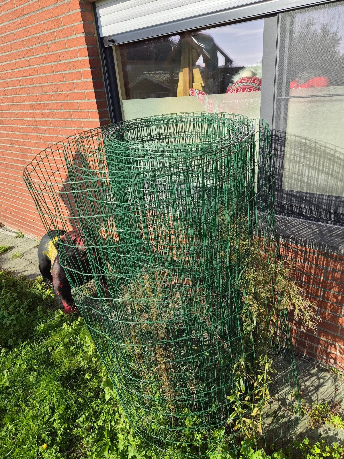groene draad en palen, Ophalen, Draad