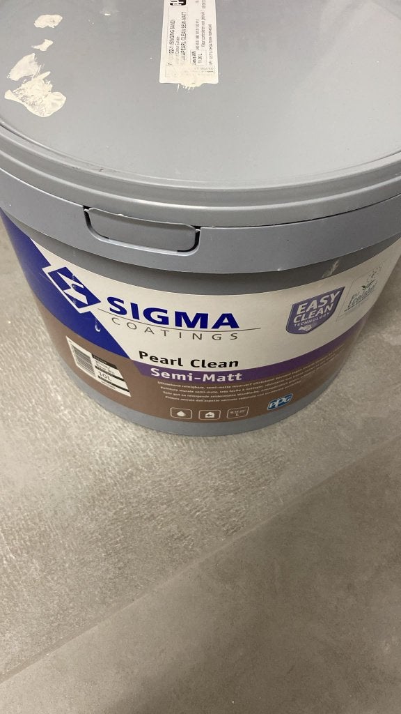 Sigma Pearl Clean Semi-Mat – 5 liter, Bricolage & Construction, 5 à 10 litres, Enlèvement, Comme neuf, Peinture