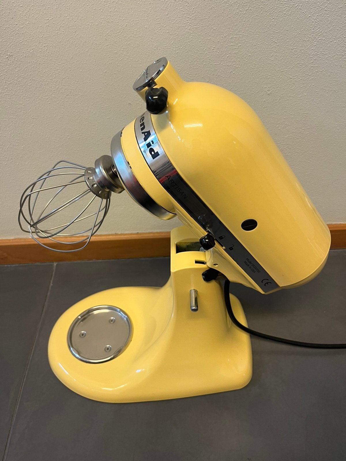 KitchenAid Keukenrobot 4,8 L - Artisan - geel, Electroménager, Mélangeurs de cuisine, Utilisé, 4 litres ou plus, 3 vitesses ou plus