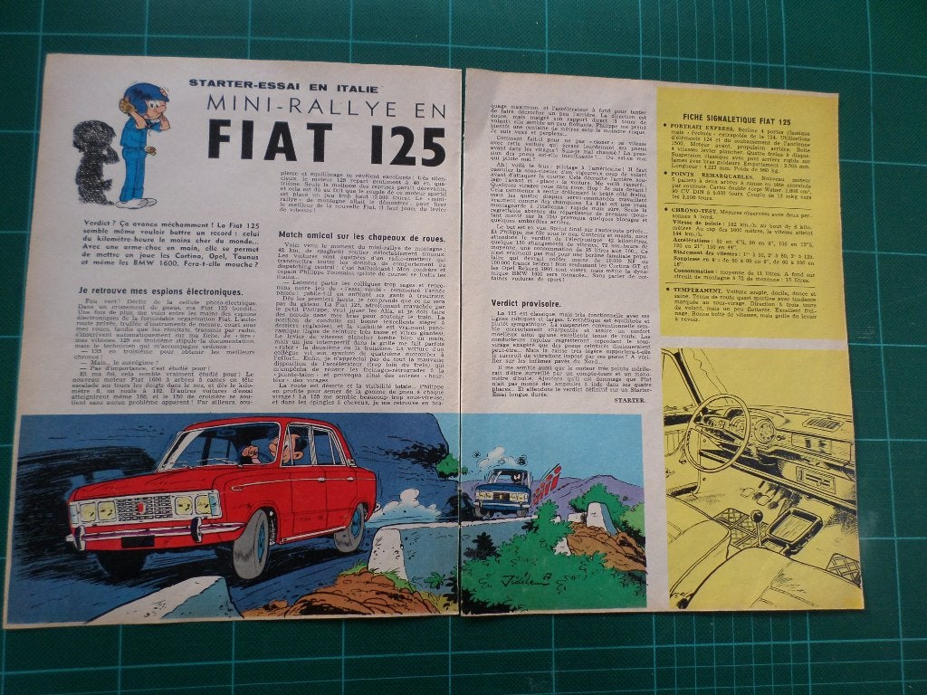 Fiat 125 - publicité papier - 1967, Collections, Marques & Objets publicitaires, Enlèvement ou Envoi, Utilisé, Autres types