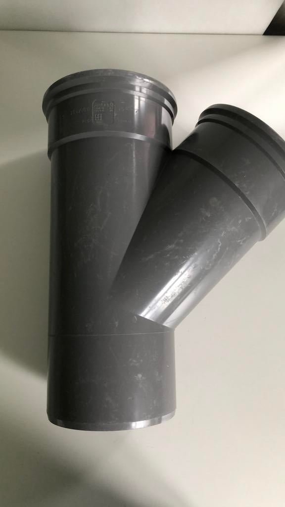 Pvc Y 160/160  45 * 4,0 mm grijs, Ophalen, Afvoer, PVC, Nieuw