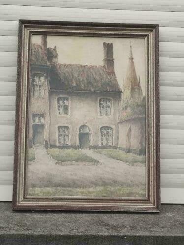 aquarelle signe georges lammers, Antiquités & Art, Enlèvement ou Envoi, Aquarelle