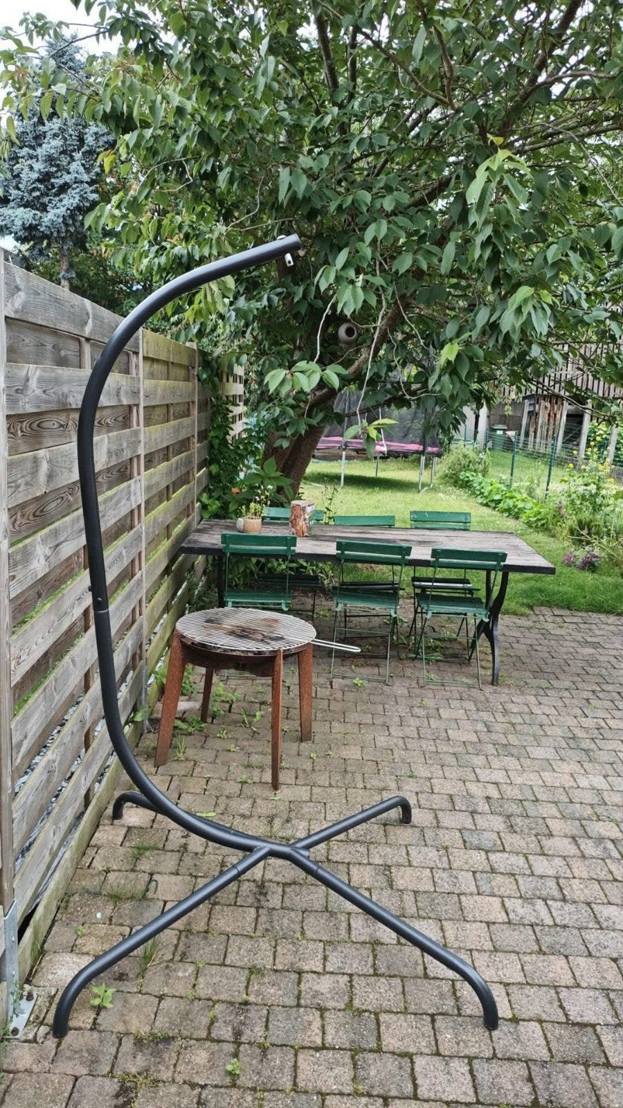 Staander zonder hangstoel, Ophalen