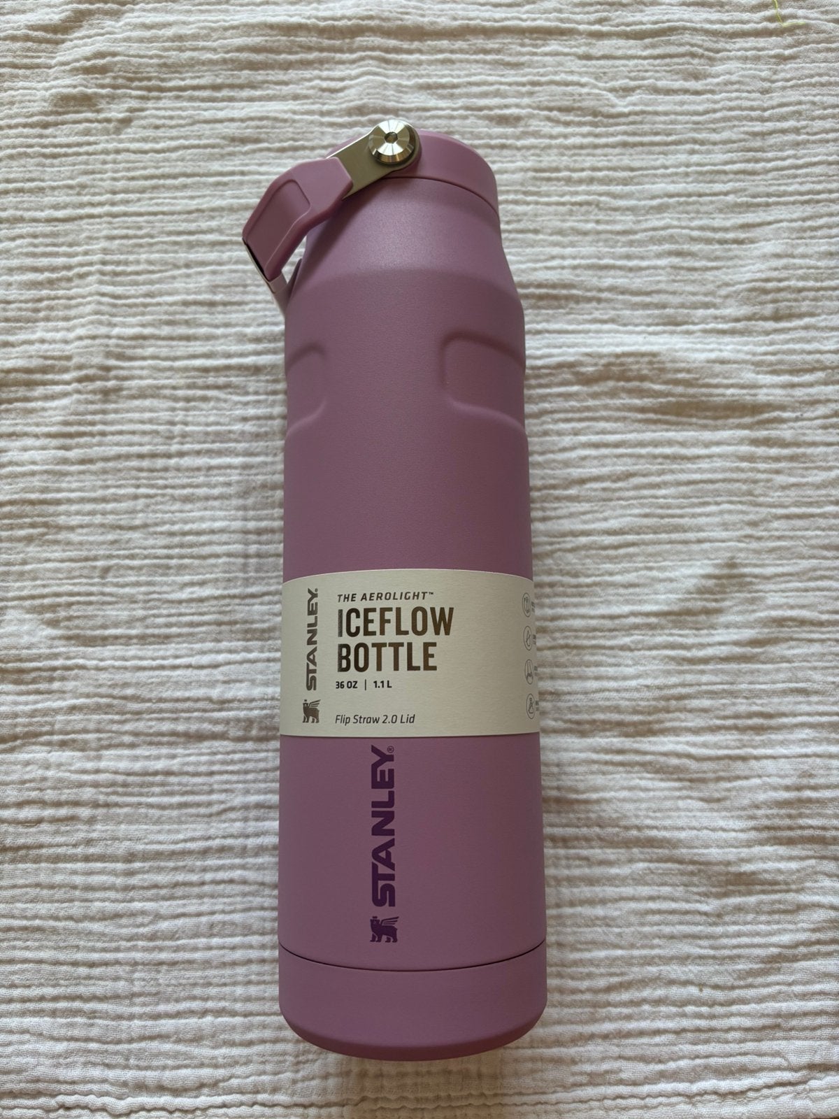 Stanley beker cup fles drinkfles iceflow bottle 36oz 1.1L, Sport en Fitness, Drinkbussen, Ophalen of Verzenden, Zo goed als nieuw
