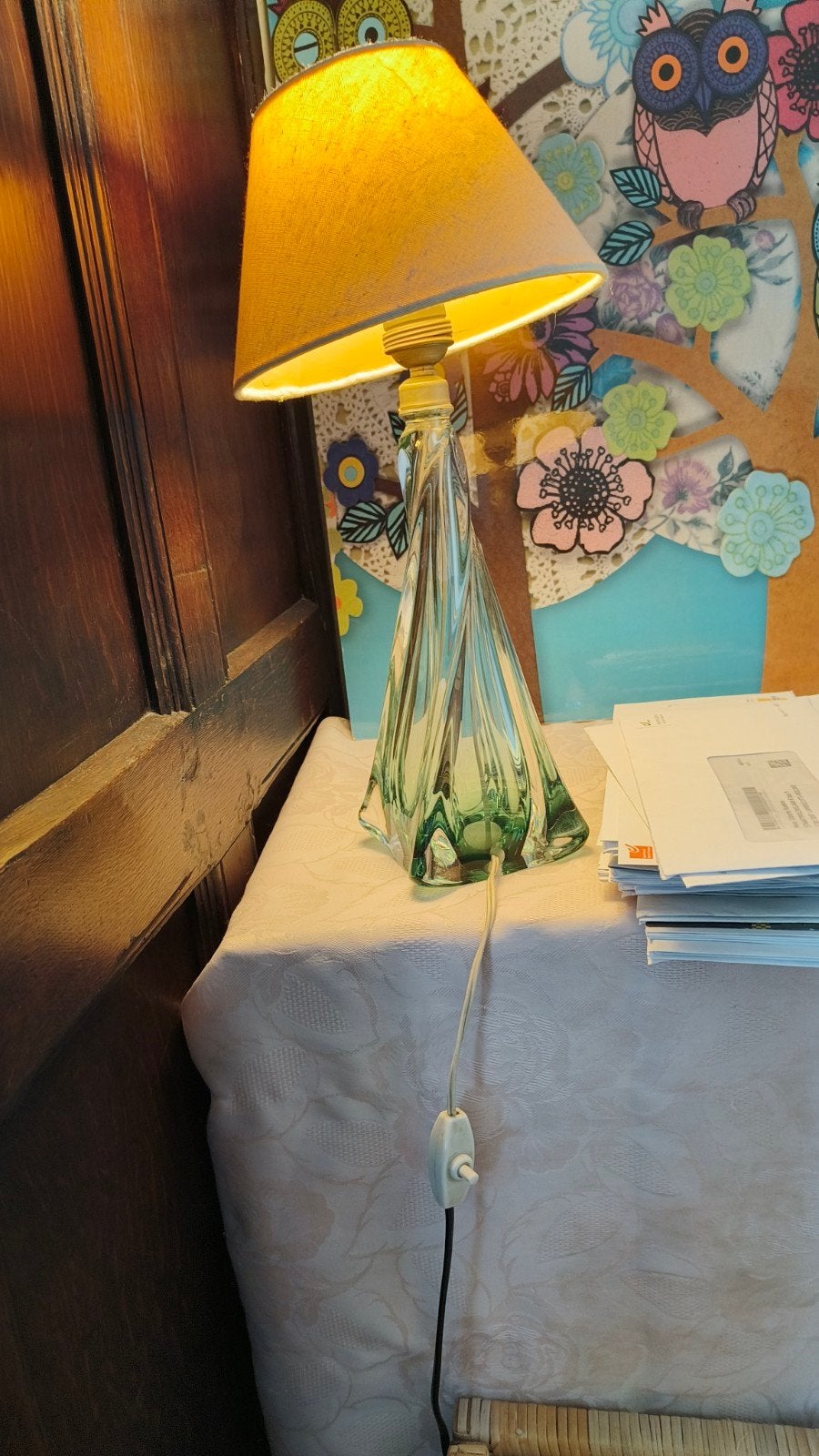 Lampe Val St Lambert, Enlèvement, Comme neuf, Val saint Lambert, Moins de 100 cm