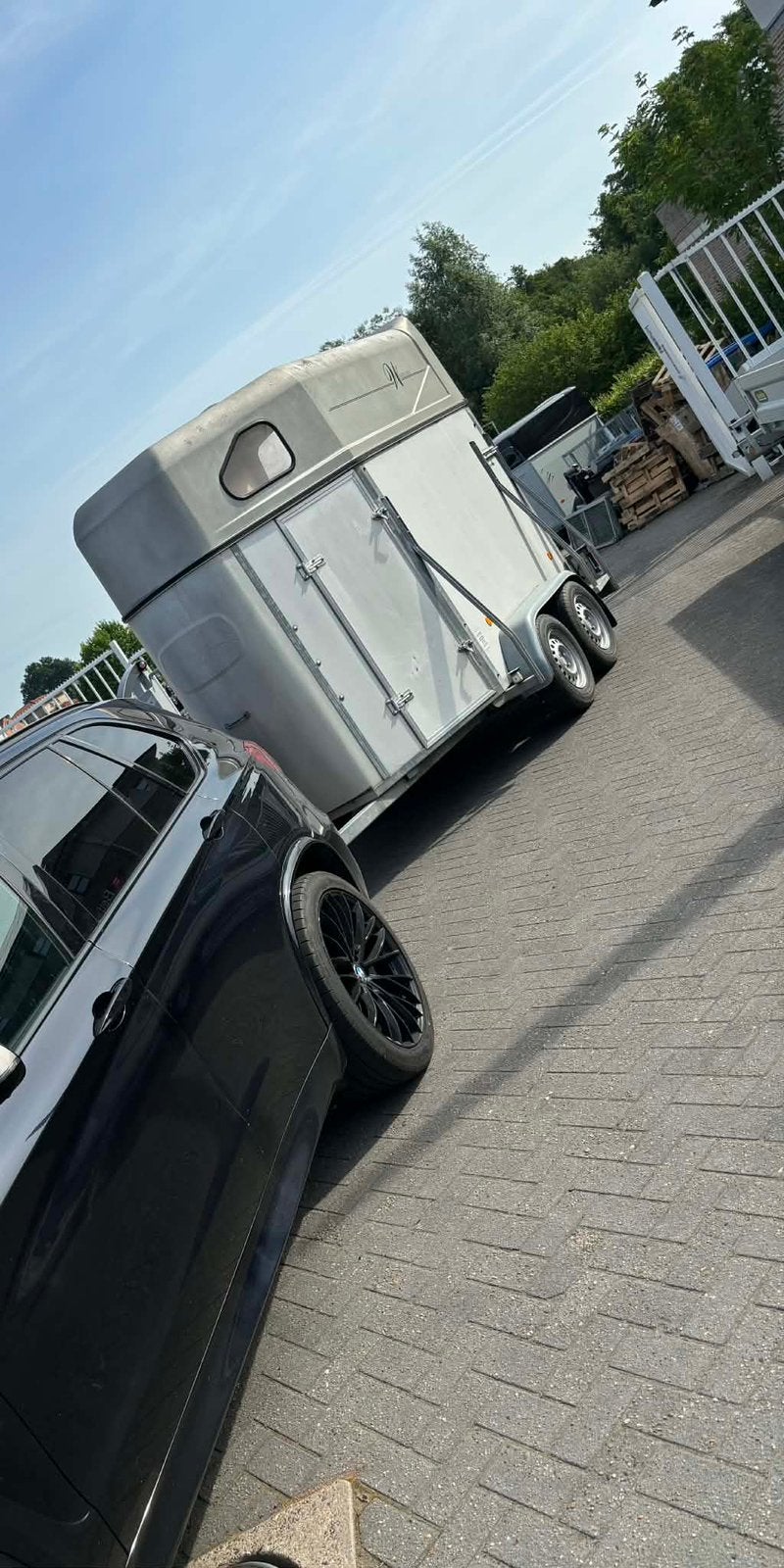 Hotra 2 paards paardentrailer, Ophalen, Zo goed als nieuw