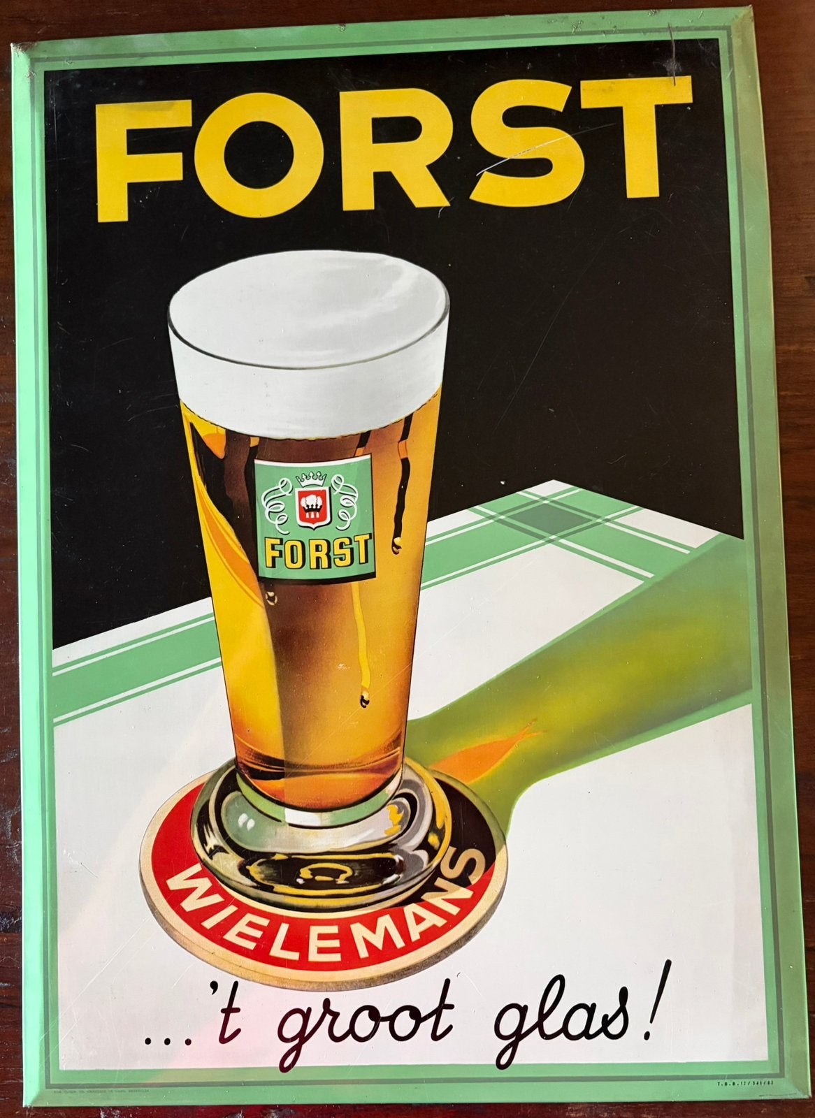 Forst Wielemans, Verzamelen, Ophalen of Verzenden, Gebruikt, Reclamebord