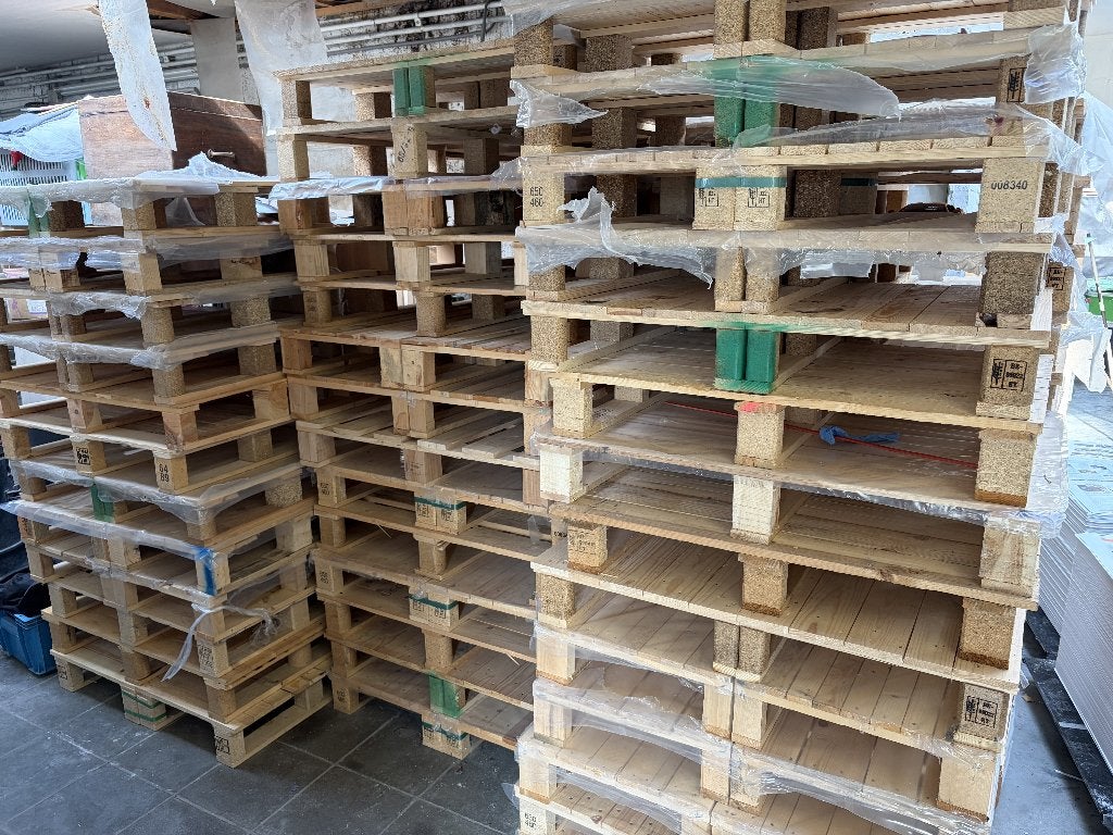 lot de 120 palettes en bois, issues d'imprimerie, Moins de 35 cm, Comme neuf, Enlèvement, Autres types
