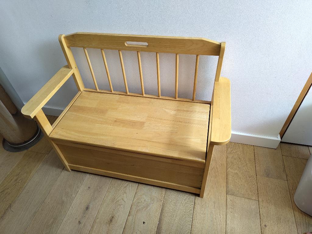 Coffre banc bois, Maison & Meubles, Accessoires pour la Maison | Coffres, Utilisé, 50 à 75 cm, Moins de 50 cm, 50 à 100 cm, Autres essences de bois