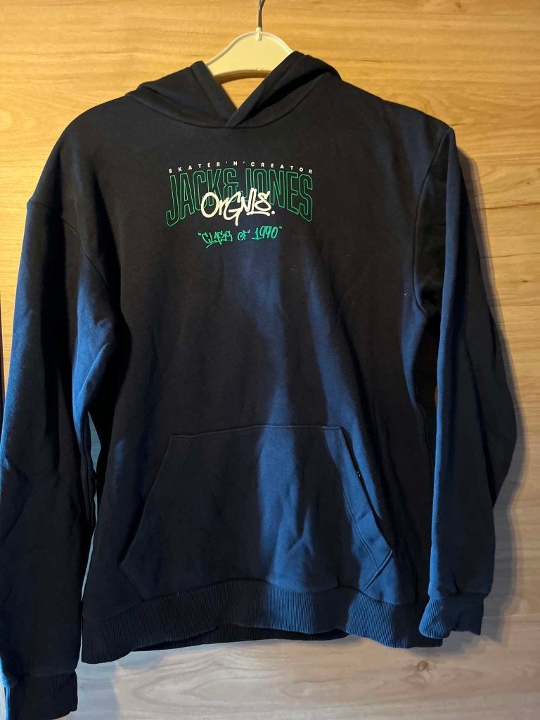 sweater met kapje donkerblauw jack jones 176, Kinderen en Baby's, Kinderkleding | Maat 176, Gebruikt, Trui of Vest, Ophalen of Verzenden