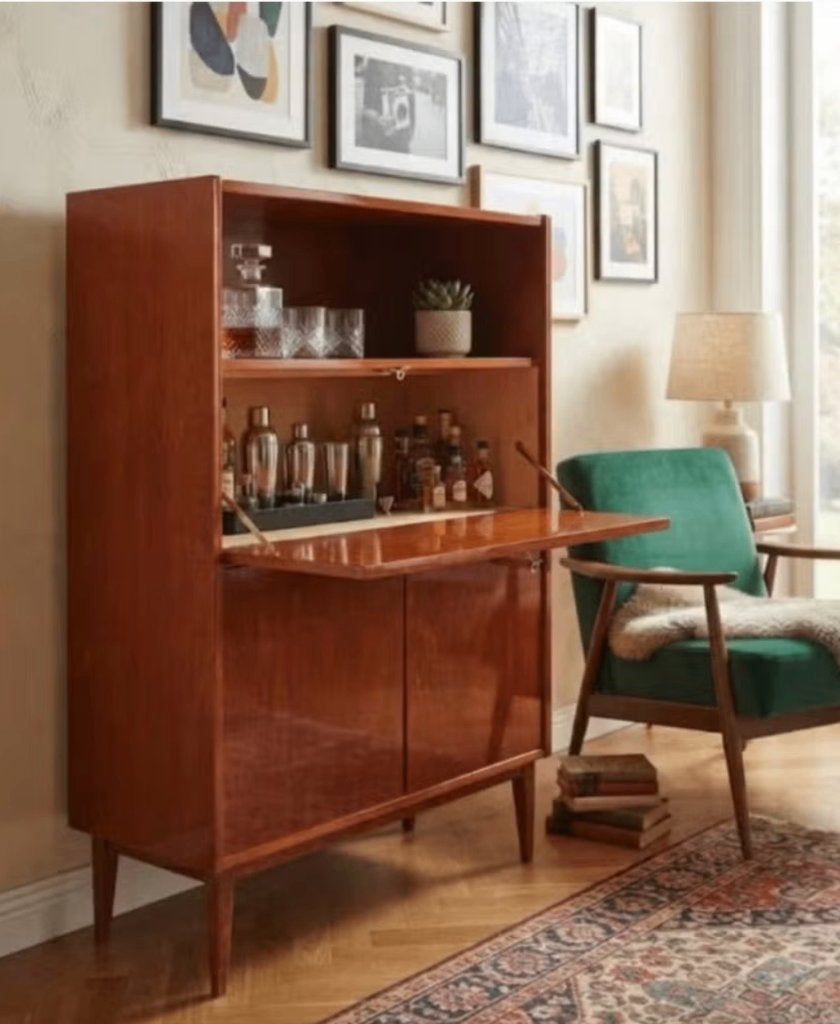 vintage bar kast : bureaukast, Huis en Inrichting, Ophalen, Gebruikt