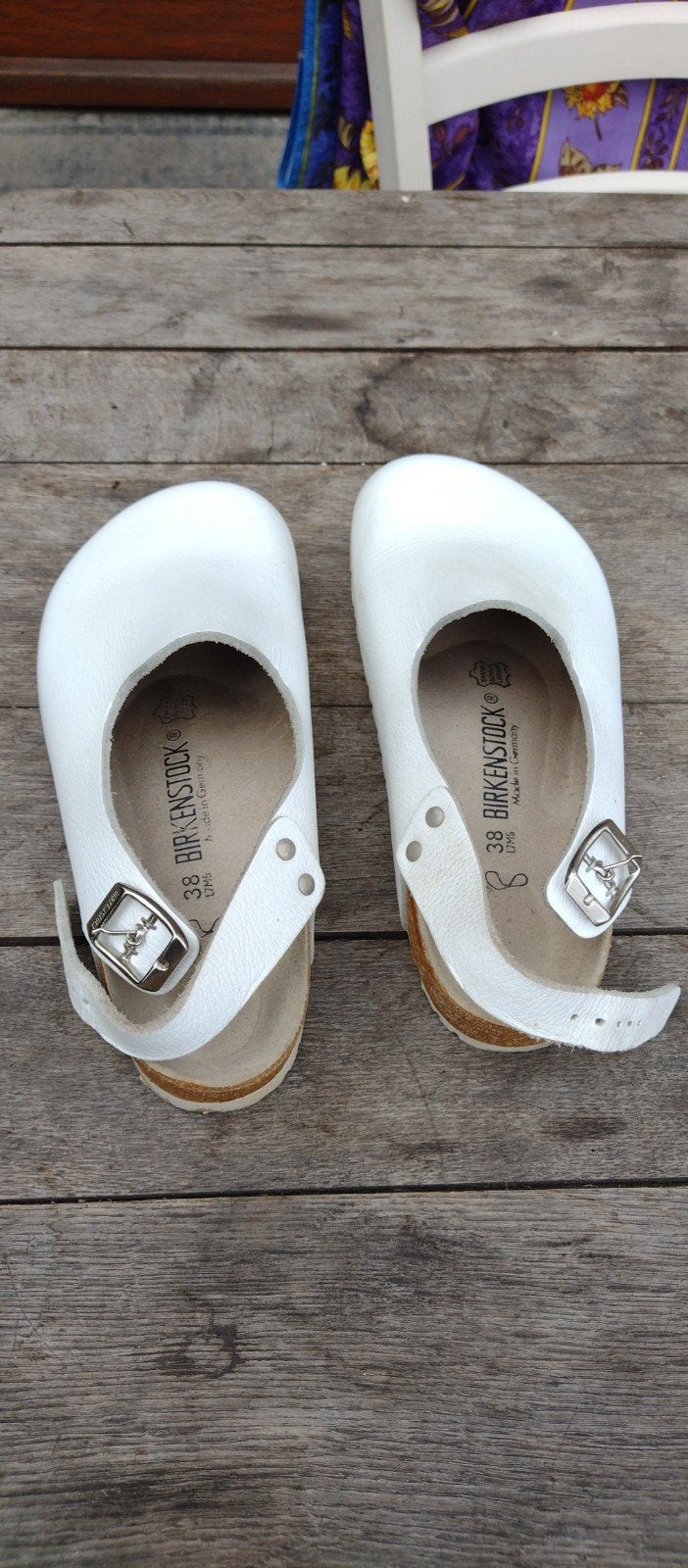 Birkenstock maat 38 wit, Ophalen, Wit