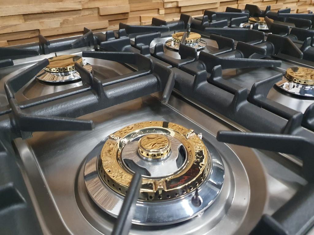 🔥Luxe Boretti Fornuis 90cm antraciet + rvs 6 pits 1 oven, Elektronische apparatuur, Fornuizen, Ophalen, 60 cm of meer, Zo goed als nieuw