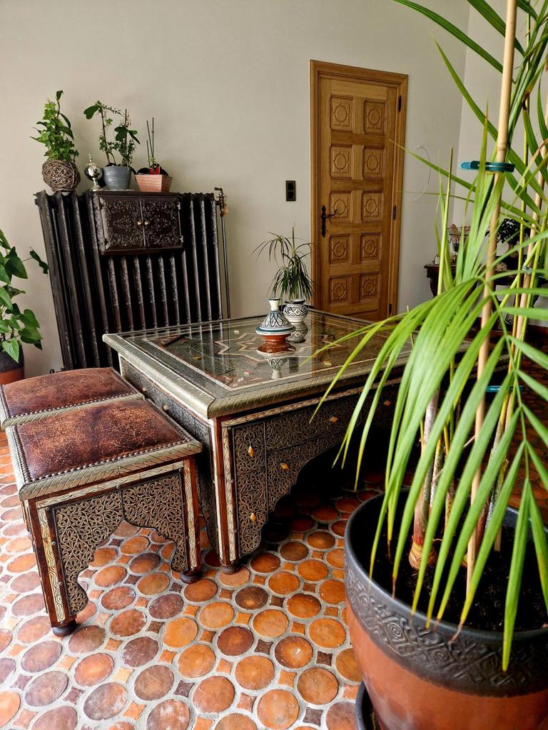 Table antique style Marrakech travaillé à la main, Antiek en Kunst, Ophalen