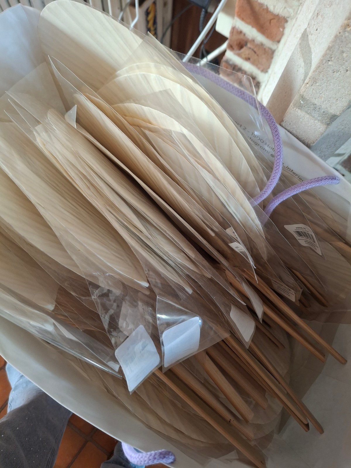 66 witte waaiers, Ophalen, Nieuw, Wit, Accessoires