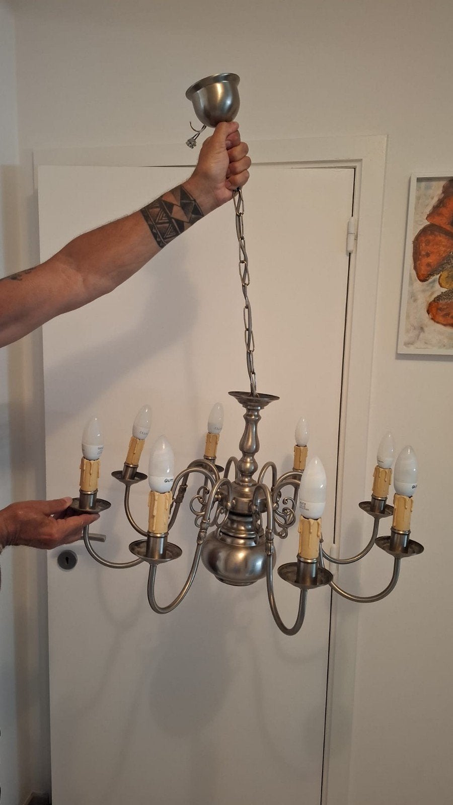 Vintage luster, Huis en Inrichting, Lampen | Kroonluchters, Ophalen