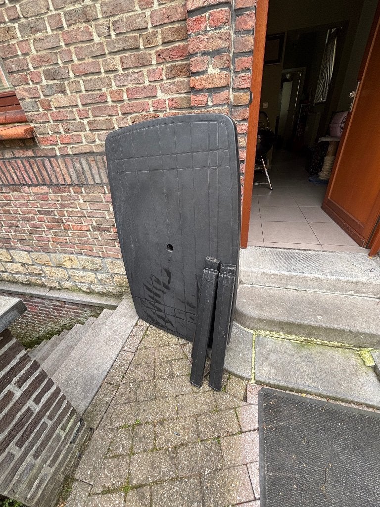Tuintafel, Ophalen, Zo goed als nieuw, Ovaal, Plastic