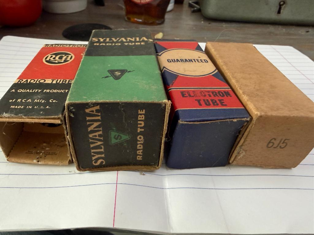 Tubes radio anciens NEUFS : SYLVANIA, RCA, RAD TEL, NU, Envoi
