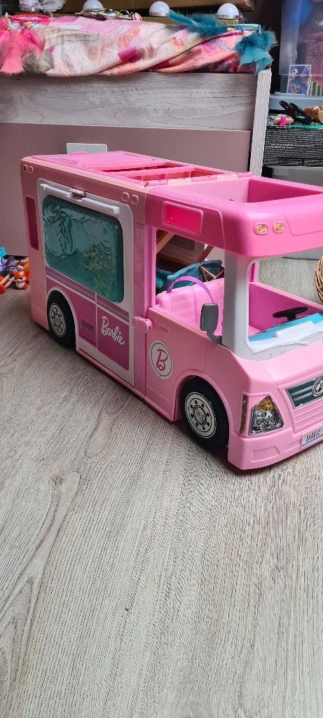 Barbie 3-in-1 Droomcamper (Met Zwembad, Auto & Boot!), Enlèvement, Utilisé, Barbie