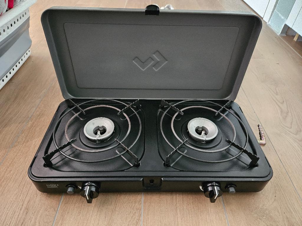Réchaud / cuisinière à 2 brûleurs (gaz), Electroménager, Cuisinières, Enlèvement, Comme neuf, Gaz, 3 zones de cuisson ou moins