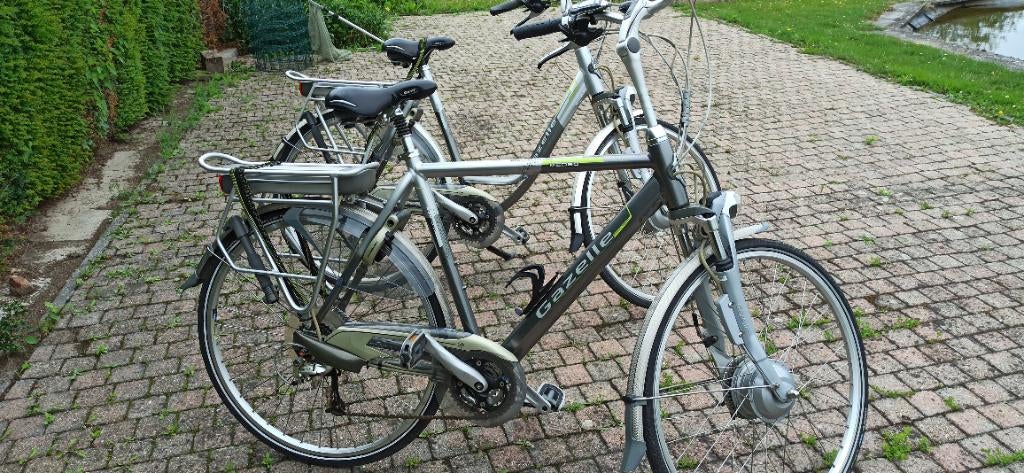 Elektrische dames en herenfiets, Fietsen en Brommers, Elektrische fietsen, Ophalen, Gebruikt, Gazelle