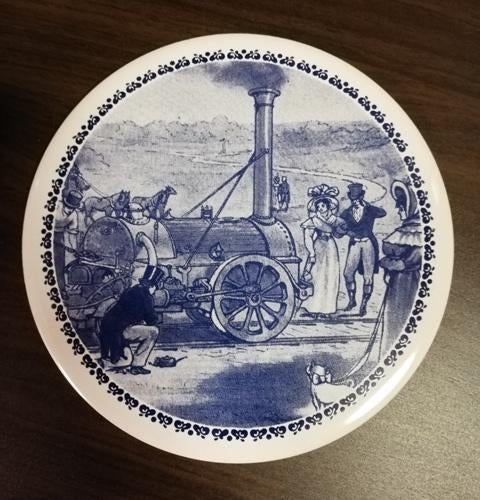 Ronde wandtegel of onderzetter H.R Johnson England., Ophalen of Verzenden