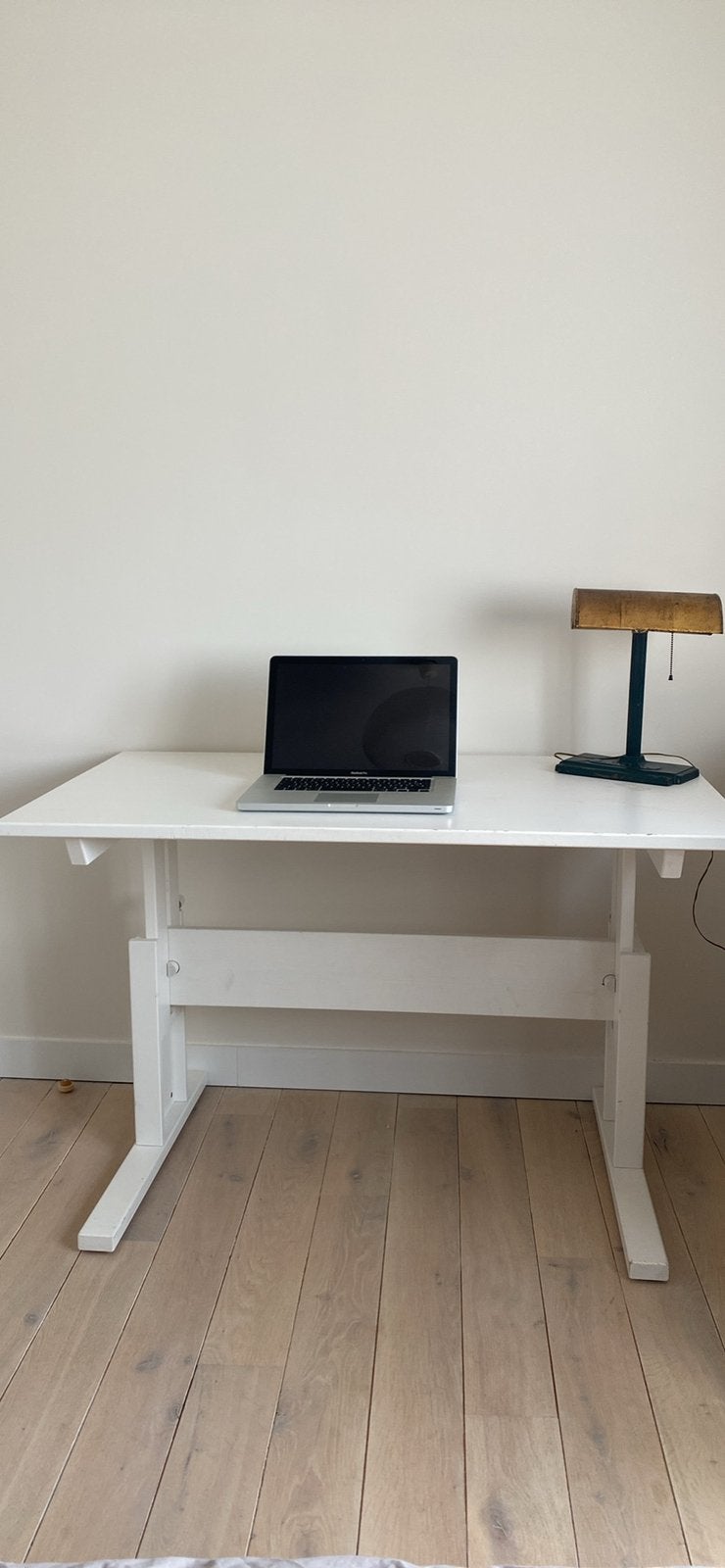 Bureau blanc en bois – Bon état, Maison & Meubles, Enlèvement, Utilisé, Blanc, Bois