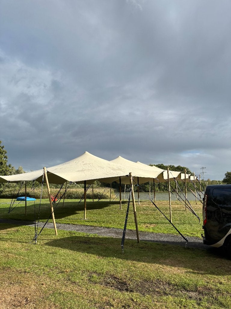 Stretchtent 2dehands 10m x 20m, Ophalen, Gebruikt, Overige typen, 6 meter of meer
