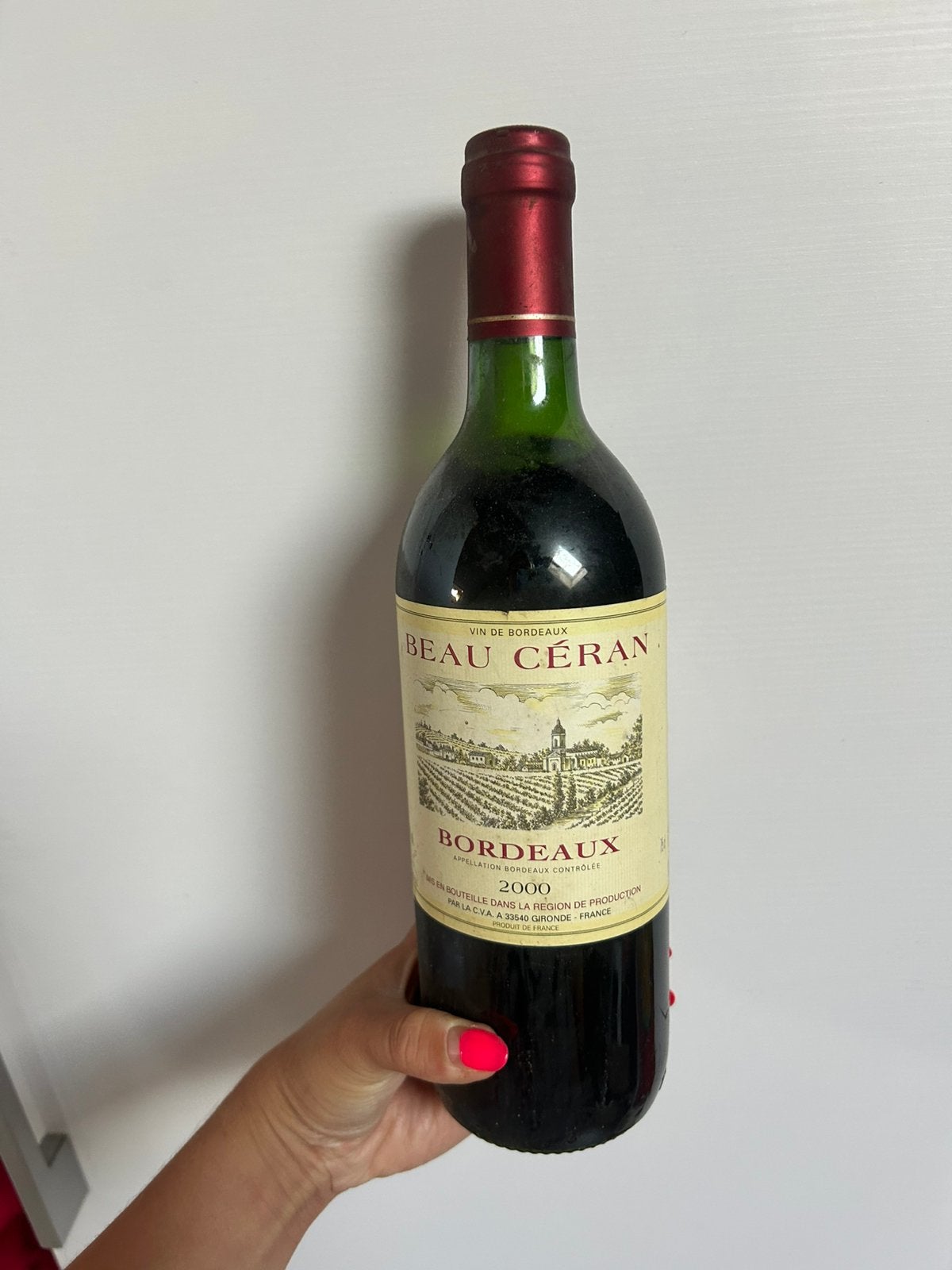 Bordeaux 2000 — Château Céran — vin rouge, Collections, Vins, Enlèvement ou Envoi, Comme neuf, Vin rouge