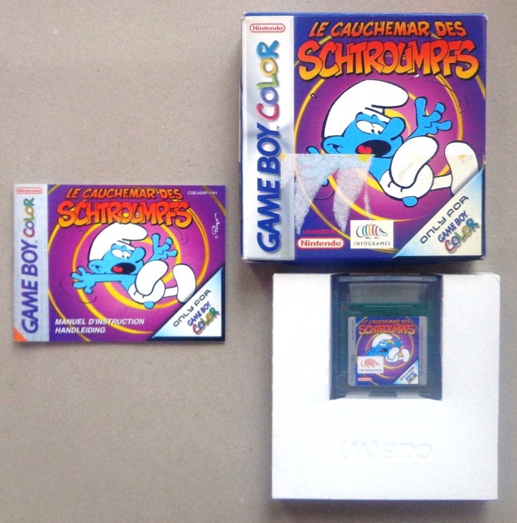 Les Cauchemar Des Schtroumpfs voor de Gameboy Color Compleet, Consoles de jeu & Jeux vidéo, Enlèvement ou Envoi, Utilisé