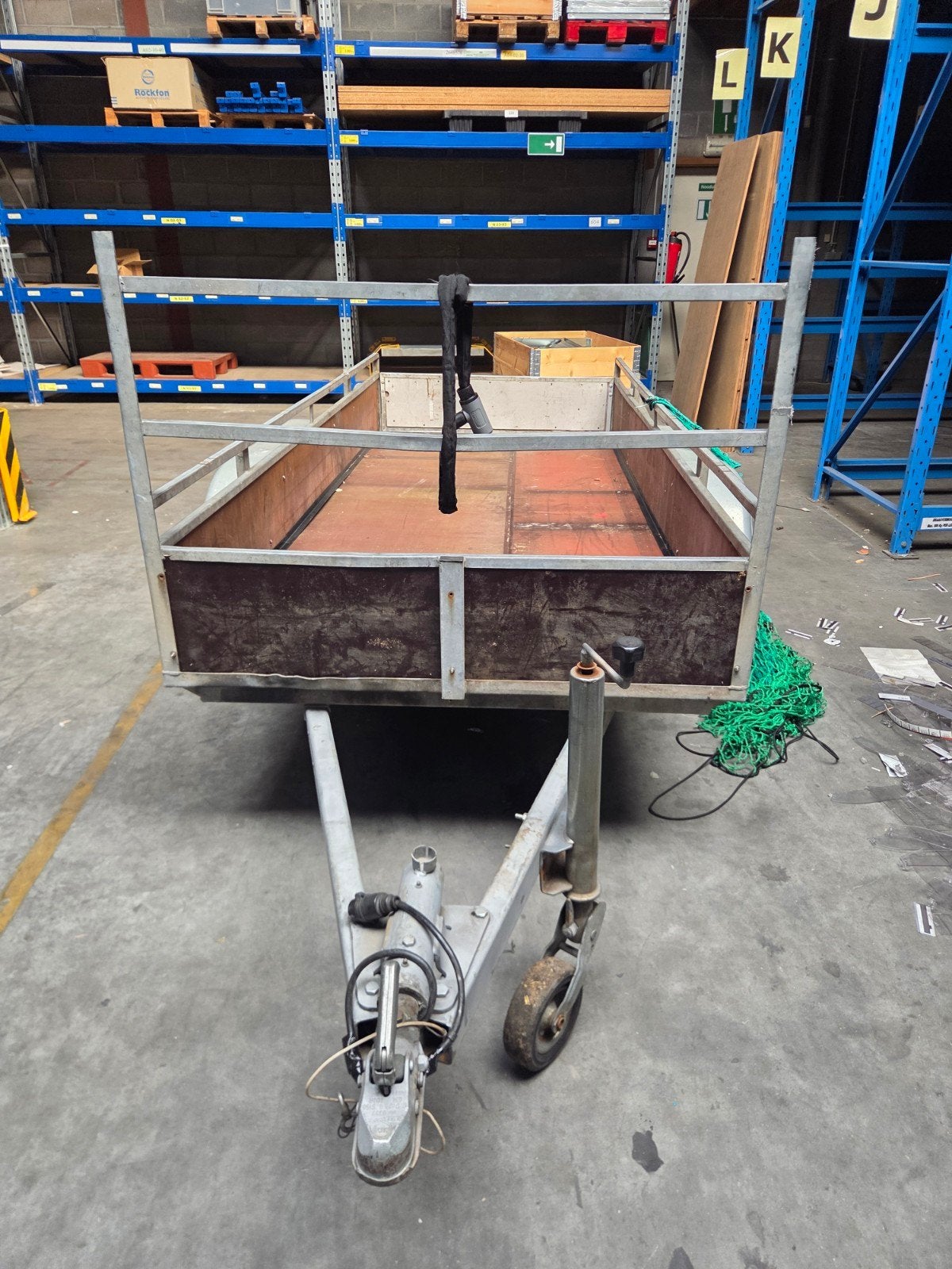 AANHANGWAGEN DUBBELAS 1.3M X3M ZEER STERK, Ophalen