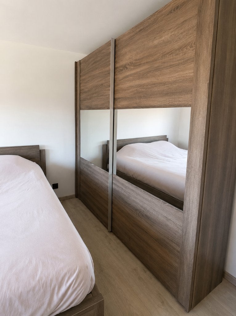 Chambre complète, Enlèvement, Utilisé, Deux personnes, Donkere houtlook/eikenlook