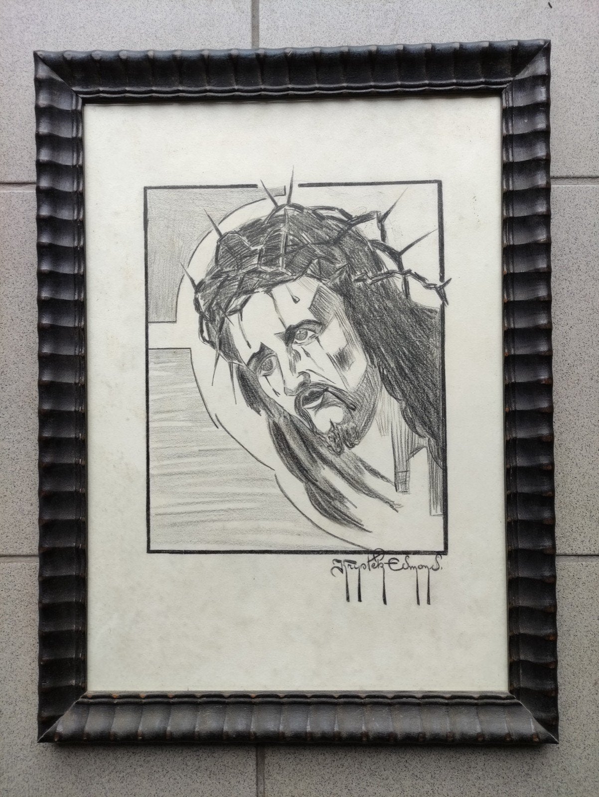 potloodtekening Christus, Ophalen of Verzenden, Potloodtekening, Origineel