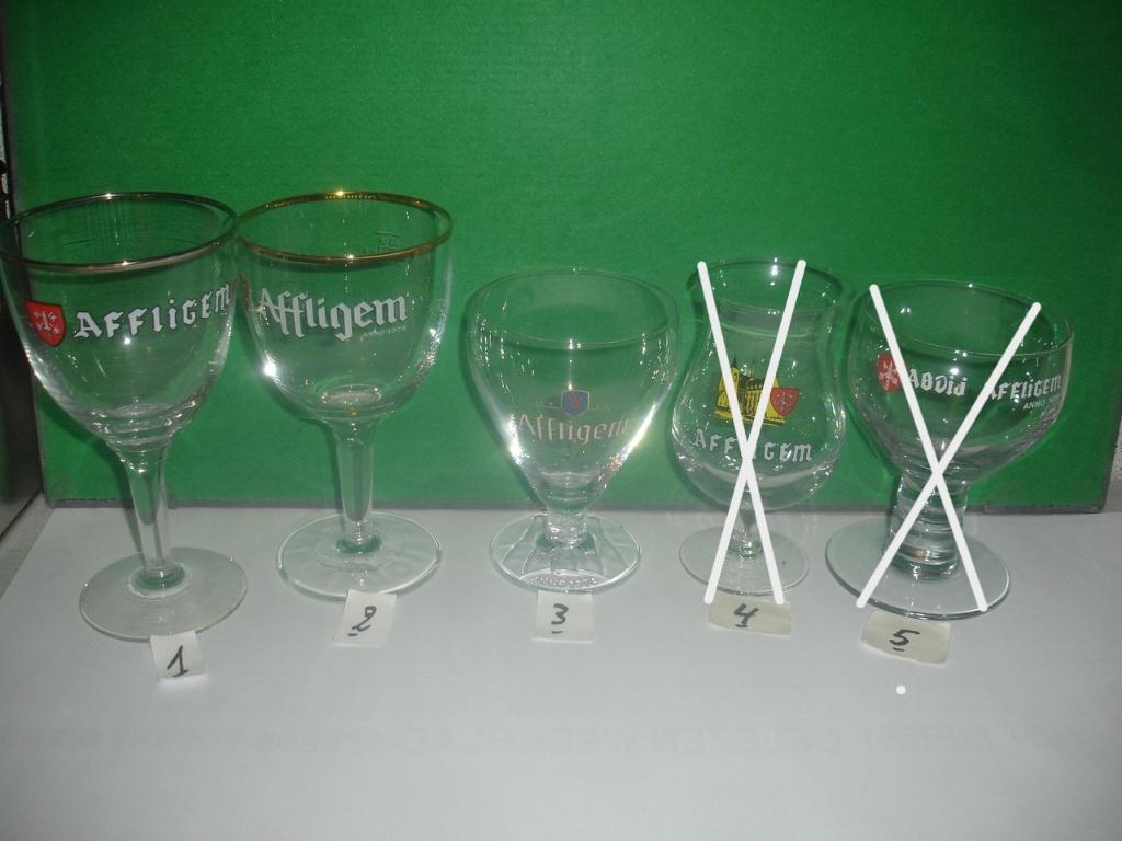 Affligem bierglazen, 3 soorten, aan € 1,00 per glas., Enlèvement ou Envoi, Comme neuf, Verre ou Verres, Autres marques
