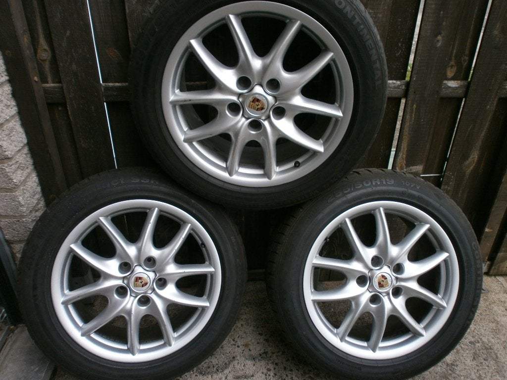 3 JT ALU PORSCHE + PN CONTI HIVERS 255/50/19 107V, Pneus et Jantes, Pneus hiver, 255 mm, Utilisé