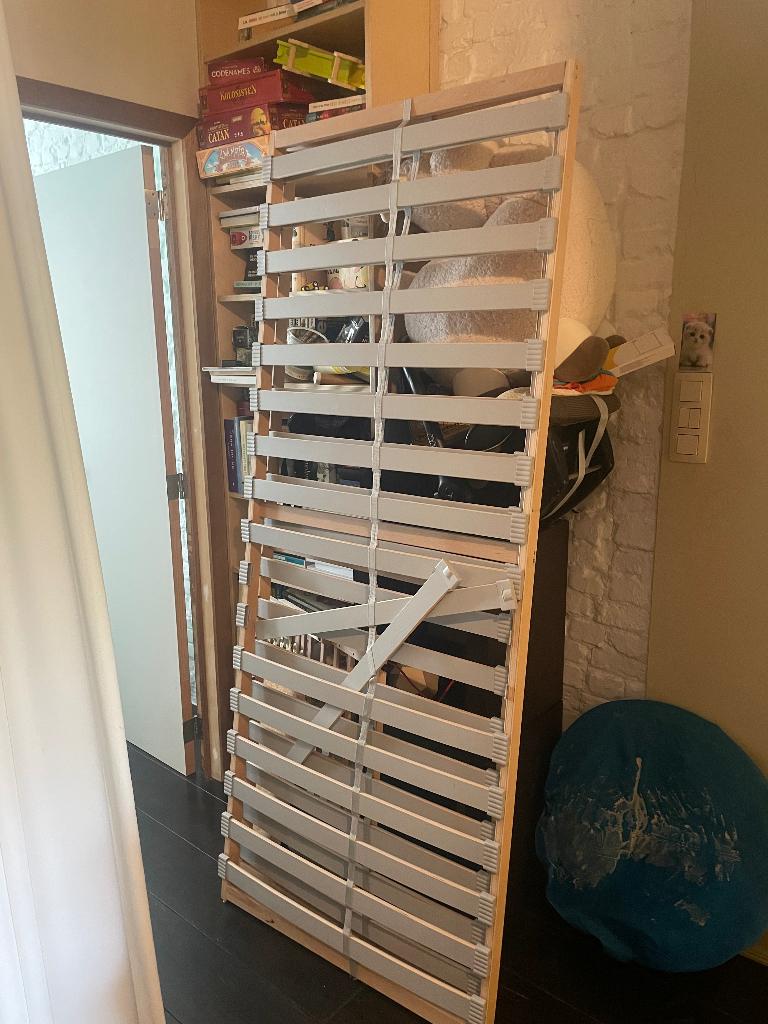 2 eenpersoons lattenbodems ikea, Ophalen, 90 cm, Eenpersoons, Zo goed als nieuw