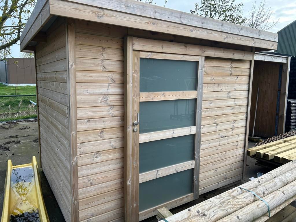 Tuinhuis paneelbouw demo, Tuin en Terras, Ophalen, Zo goed als nieuw, Tuinhuis