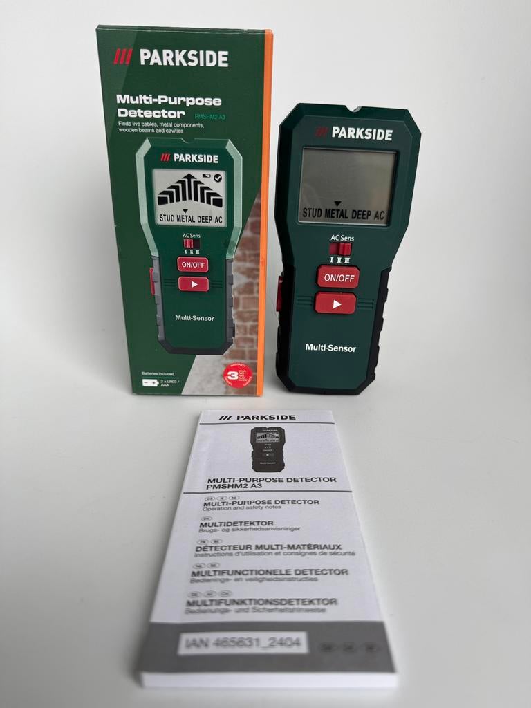 Multifunctionele detector parkside als nieuw, Doe-het-zelf en Bouw, Meetapparatuur, Ophalen of Verzenden, Zo goed als nieuw